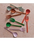 Bonnie and Neil | Enamel Salad Servers | Emerald